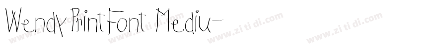 WendyPrintFont Mediu字体转换